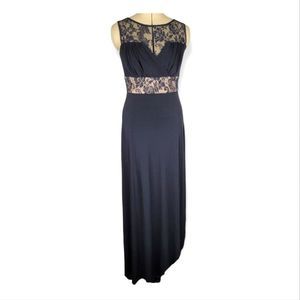 Sangria elegant size 6, black maxi dress